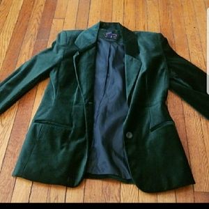Green velvet blazer.. size small